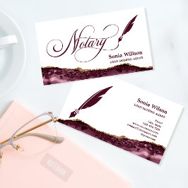 公証人ローン契約代理ブルゴーニュモダンアゲート 名刺