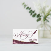 公証人ローン契約代理ブルゴーニュモダンアゲート 名刺 (スタンド正面)