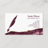 公証人ローン契約代理ブルゴーニュモダンアゲート 名刺 (裏面)