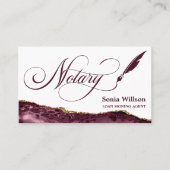 公証人ローン契約代理ブルゴーニュモダンアゲート 名刺 (正面)