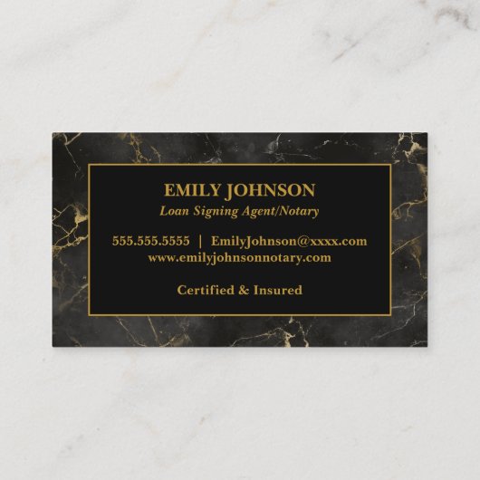 公証人ローン契約代理大理石名刺 名刺 (裏面)