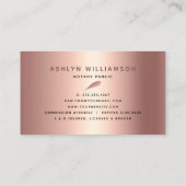 公証人ローン業者バラ金ゴールドグリッタースクリプトブラック 名刺 (裏面)