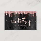 公証人ローン業者バラ金ゴールドグリッタースクリプトブラック 名刺 (正面)