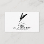 公証人ローン歌いエージェントミニマルフェザー・クイル 名刺 (正面)