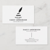 公証人ローン歌ミニマルエージェント白黒 名刺 (正面/裏面)