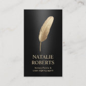 公証人ローン署名エージェモダンントブラック&金ゴールド 名刺 (正面)