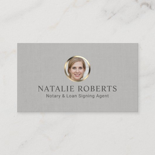 公証人ローン署名エージェントのエレガント写真 名刺 (正面)