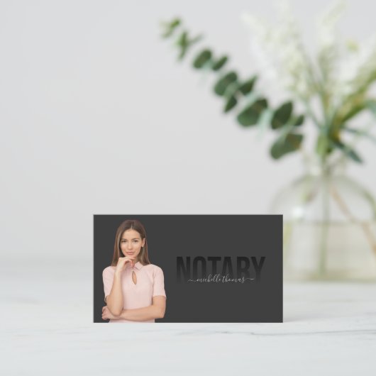 公証人ローン署名エージェントのプロフェッショナル写真の追加 名刺 (スタンド正面)