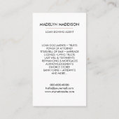 公証人ローン署名エージェントのモダンバラ写真 名刺 (裏面)