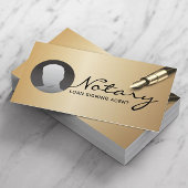 公証人ローン署名エージェントのモダン金ゴールド写真 名刺