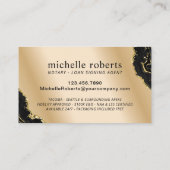 公証人ローン署名エージェントのモダン金ゴールド収集の写真 名刺 (裏面)