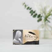 公証人ローン署名エージェントのモダン金ゴールド収集の写真 名刺 (スタンド正面)