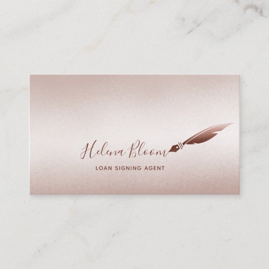 公証人ローン署名エージェントのリムーバブルペン 名刺 (正面)