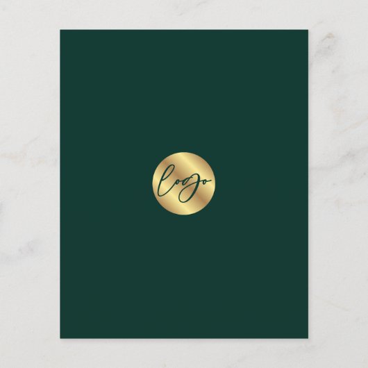 公証人ローン署名エージェントの緑と金ゴールドロゴの写真 チラシ (裏面)