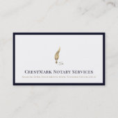 公証人ローン署名エージェントのQuillロゴ 名刺 (正面)