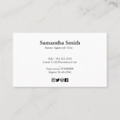 公証人ローン署名エージェントエレガントのクイールペンのロゴ 名刺 (裏面)