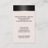 公証人ローン署名エージェントエレガントブラッククイールペン 名刺 (裏面)