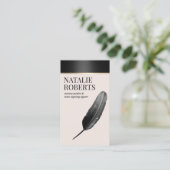 公証人ローン署名エージェントエレガントブラッククイールペン 名刺 (スタンド正面)