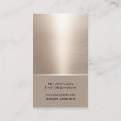 公証人ローン署名エージェントエレガント金ゴールドクイルペン 名刺 (裏面)