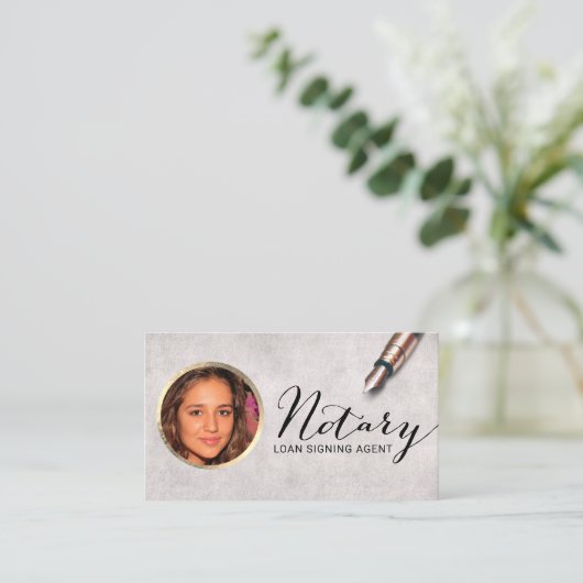 公証人ローン署名エージェントカスタムの写真 名刺 (スタンド正面)