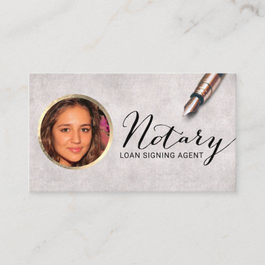公証人ローン署名エージェントカスタムの写真 名刺 (正面)