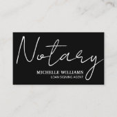 公証人ローン署名エージェントスクリプトロゴブラック 名刺 (正面)
