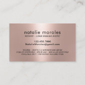 公証人ローン署名エージェントトレンディーバラ金ゴールドの低下 名刺 (裏面)