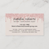 公証人ローン署名エージェントバラ金ゴールドの低下 名刺 (裏面)