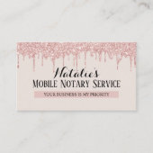 公証人ローン署名エージェントバラ金ゴールドの低下 名刺 (正面)