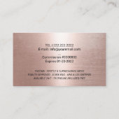 公証人ローン署名エージェントバラ金ゴールドクイルペンロゴ 名刺 (裏面)