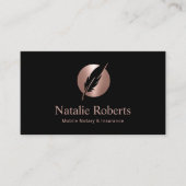 公証人ローン署名エージェントバラ金ゴールドクイルロゴ 名刺 (正面)