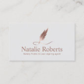 公証人ローン署名エージェントバラ金ゴールドクイルロゴ 名刺 (正面)