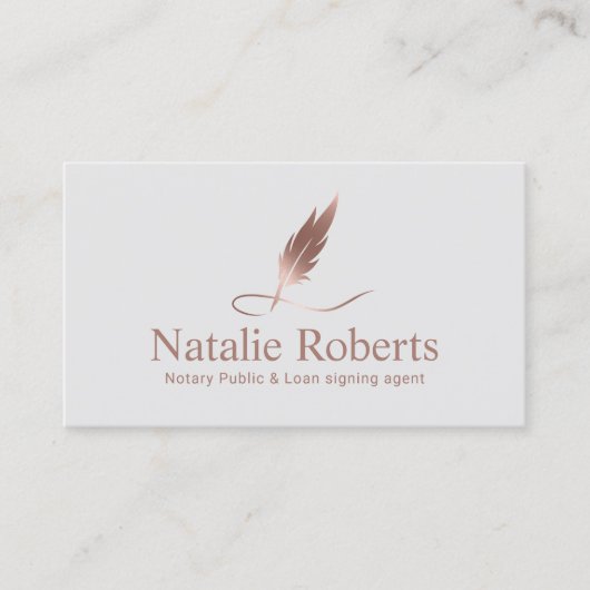 公証人ローン署名エージェントバラ金ゴールドクイルロゴ 名刺 (正面)