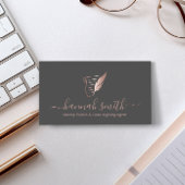 公証人ローン署名エージェントバラ金ゴールドクイルロゴ 名刺