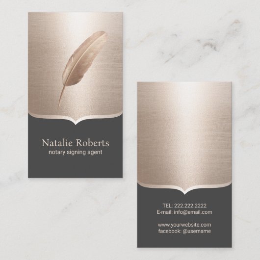 公証人ローン署名エージェントバラ金ゴールドクールペン 名刺 (正面/裏面)