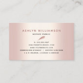 公証人ローン署名エージェントバラ金ゴールドグリッタースクリプト 名刺 (裏面)