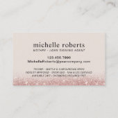 公証人ローン署名エージェントバラ金ゴールドグリッター写真 名刺 (裏面)