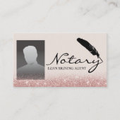 公証人ローン署名エージェントバラ金ゴールドグリッター写真 名刺 (正面)