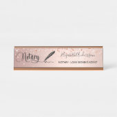 公証人ローン署名エージェントバラ金ゴールドスクリプト デスクネームプレート (正面)