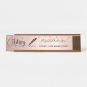 公証人ローン署名エージェントバラ金ゴールドスクリプト デスクネームプレート (正面)