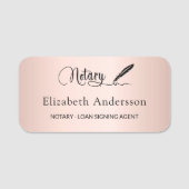 公証人ローン署名エージェントバラ金ゴールドスクリプト 名札 (正面)
