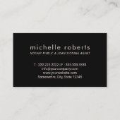 公証人ローン署名エージェントバラ金ゴールドブラックグリッター 名刺 (裏面)