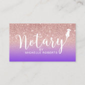 公証人ローン署名エージェントパープル&バラ金ゴールド 名刺 (正面)