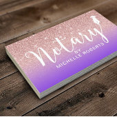 公証人ローン署名エージェントパープル&バラ金ゴールド 名刺