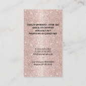 公証人ローン署名エージェントブラッククイルバラ金ゴールド 名刺 (裏面)