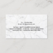 公証人ローン署名エージェントブラック大理石の写真 名刺 (裏面)