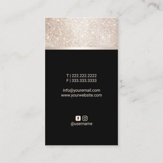 公証人ローン署名エージェントブラック&金ゴールド写真 名刺 (裏面)