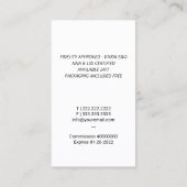 公証人ローン署名エージェントプロフェッショナルクイルロゴ 名刺 (裏面)