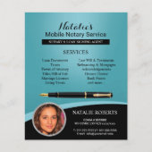 公証人ローン署名エージェントプロフェッショナルティール（緑がかった色）写真 チラシ (正面)