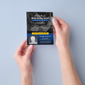 公証人ローン署名エージェントモダンの青い写真 チラシ (手)